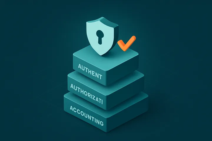 AAA Framework — The Authentication, Authorization, and Accounting model for network access control, implemented by