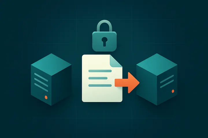 SCP — Secure Copy Protocol transfers files between hosts over SSH on port 22, encrypting data in transit